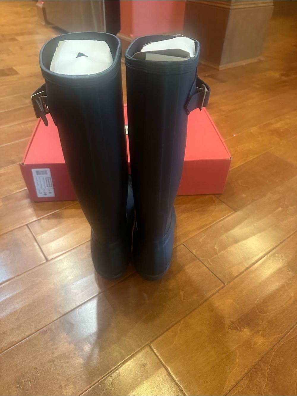 Hunter Black Tall Rain Boots